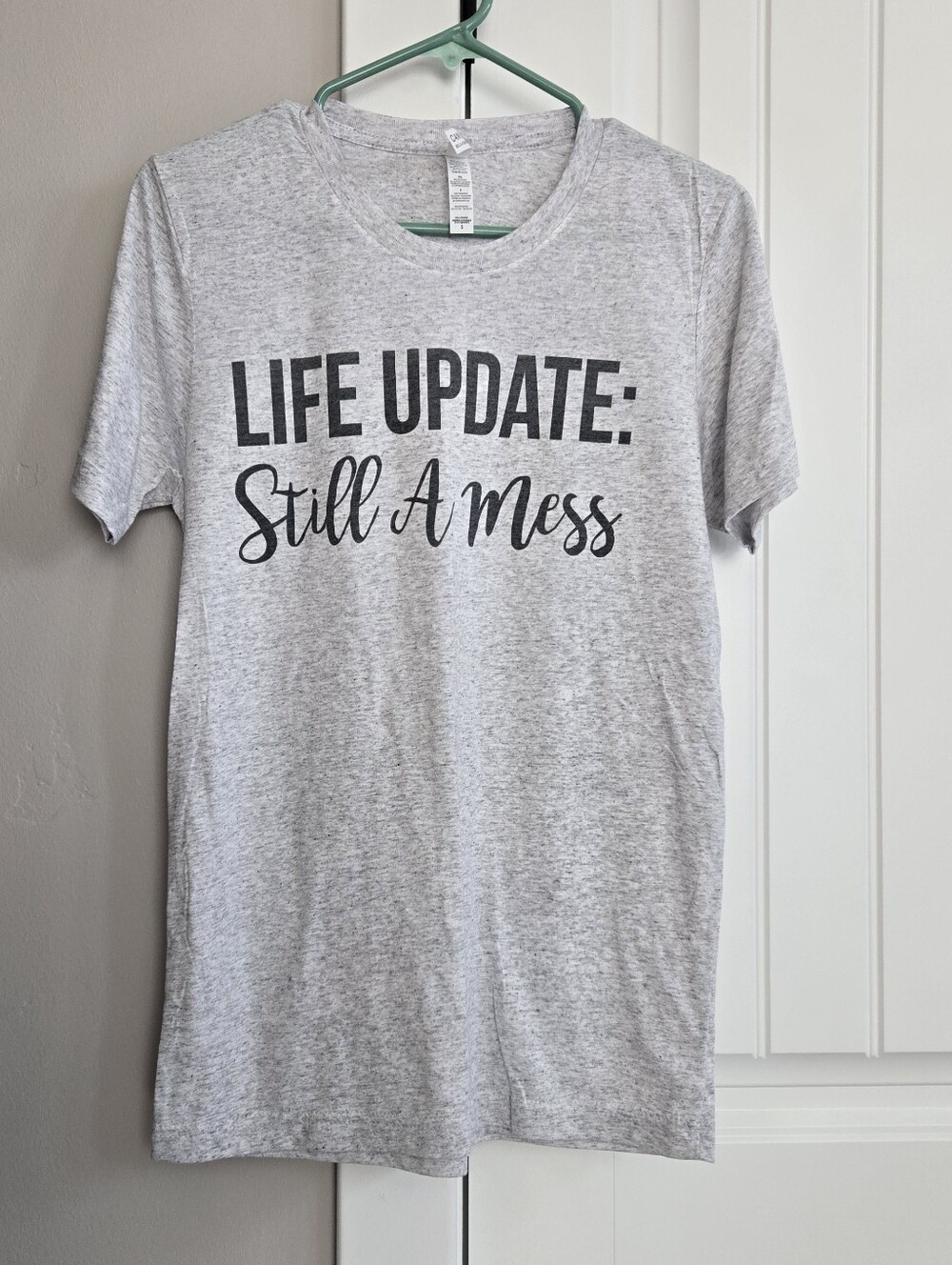 Bella Canvas Gray Graphic Tee - Life Update: Still A Mess